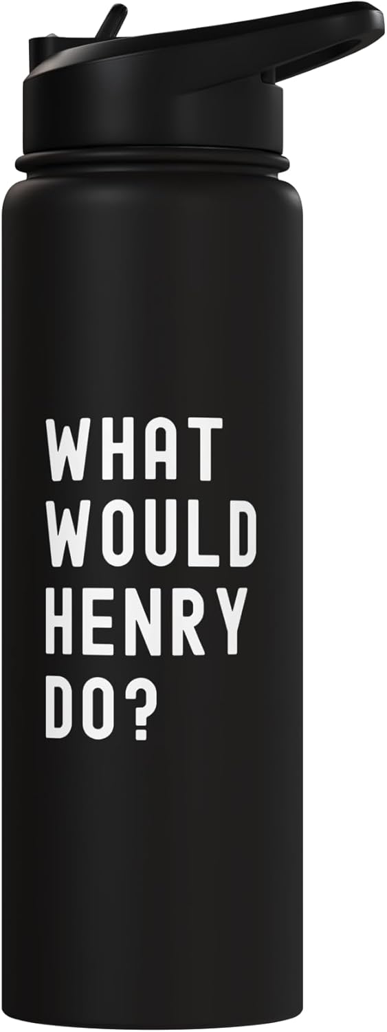 Bottella de agua aislada acero inoxidable What Would Henry Do