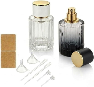 Juego botellas perfume vacías vidrio recargable