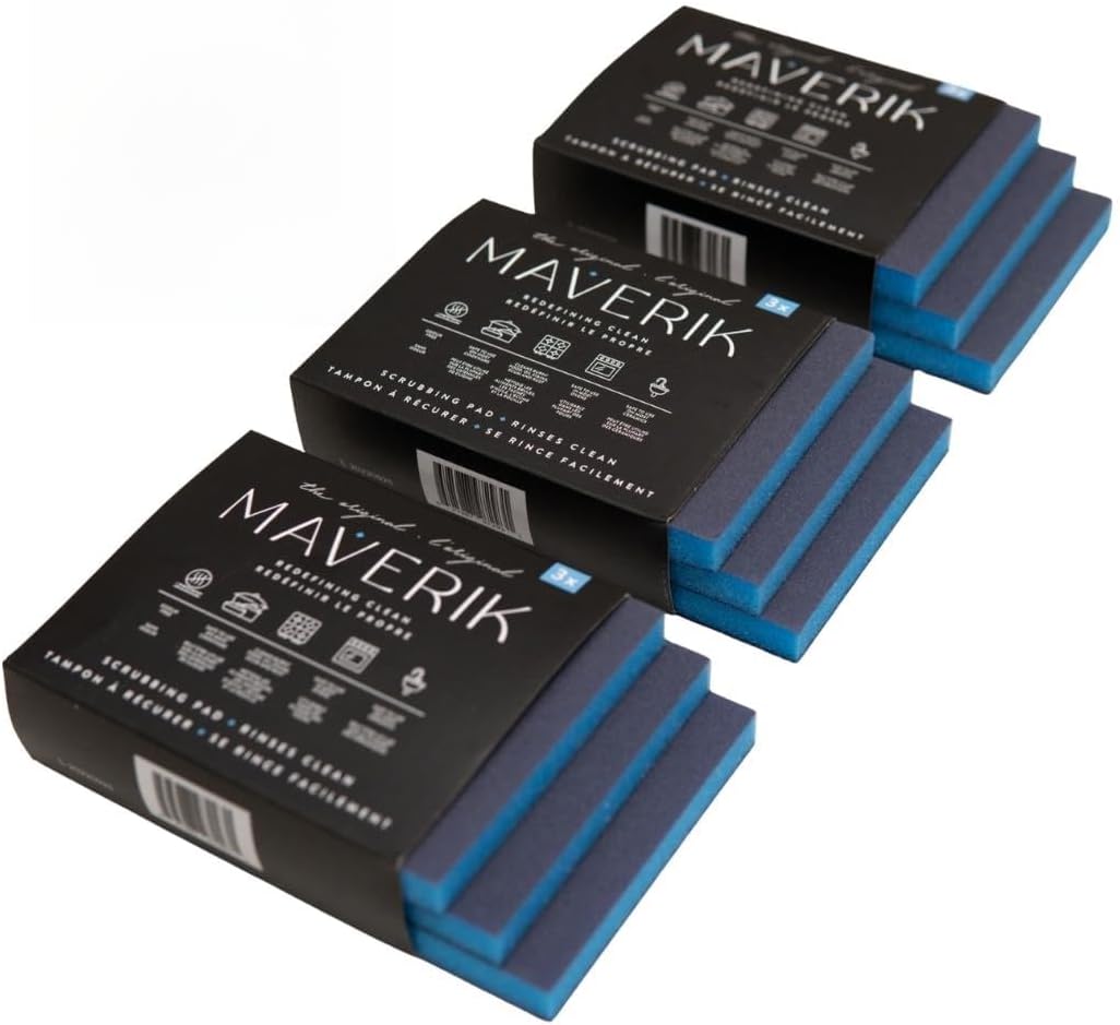 Almohadillas limpieza resistente sin detergente 9" set 3