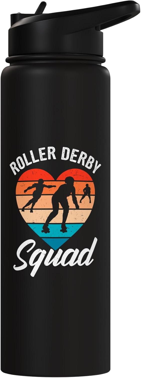 Botella de agua aislada acero inoxidable para patinaje en rink