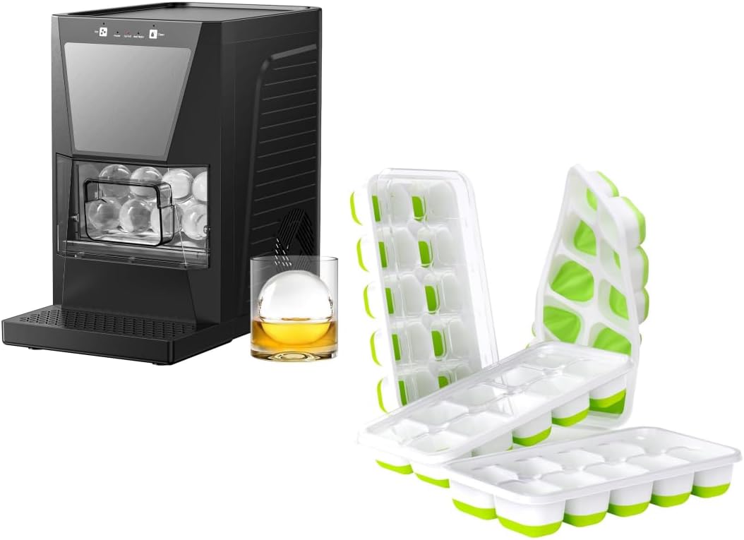 Bandejas cubos hielo set 4 maquina bolas hielo 2.2pulg