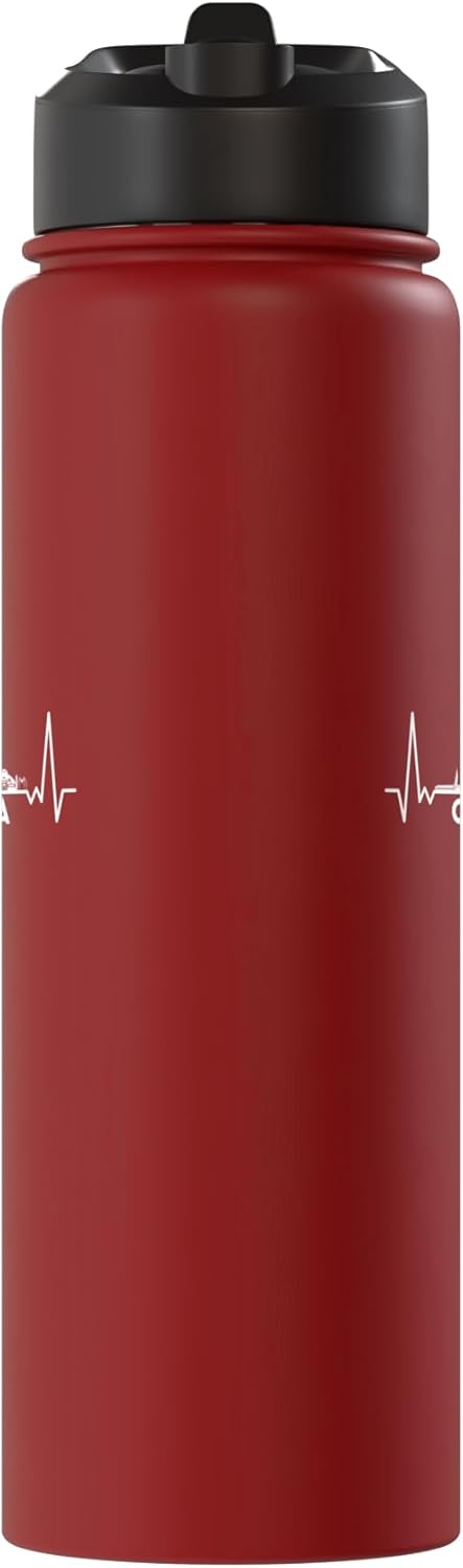 Bottella de agua aislada acero inoxidable Heartbeat Skyline