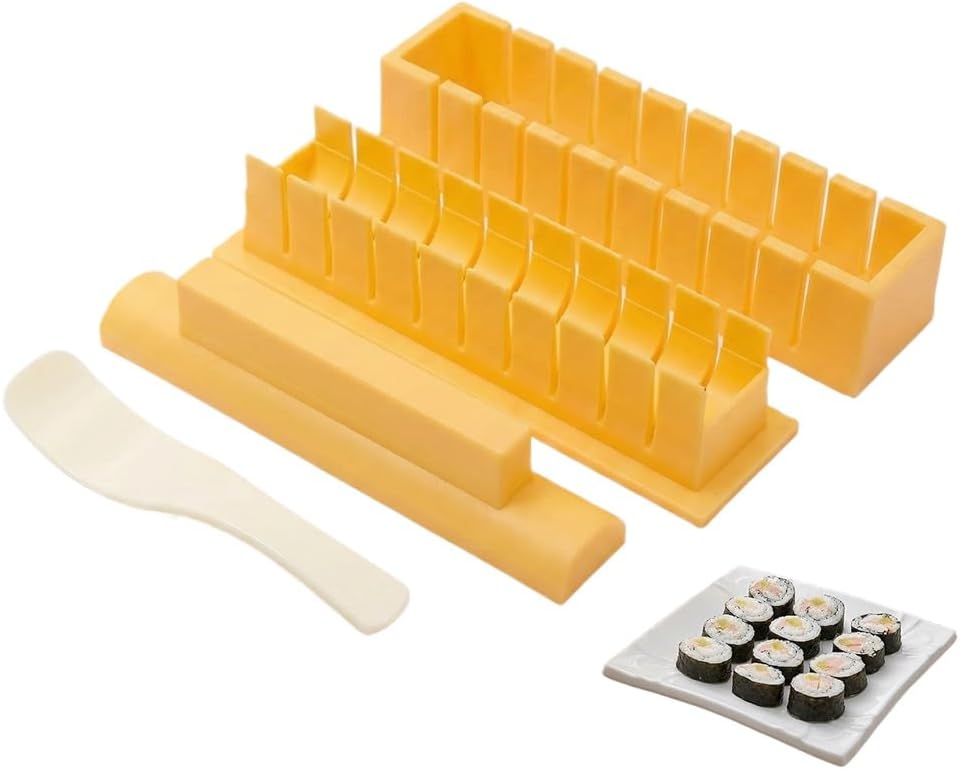 Molde redondo para sushi con cuchara de arroz de plástico HIPS