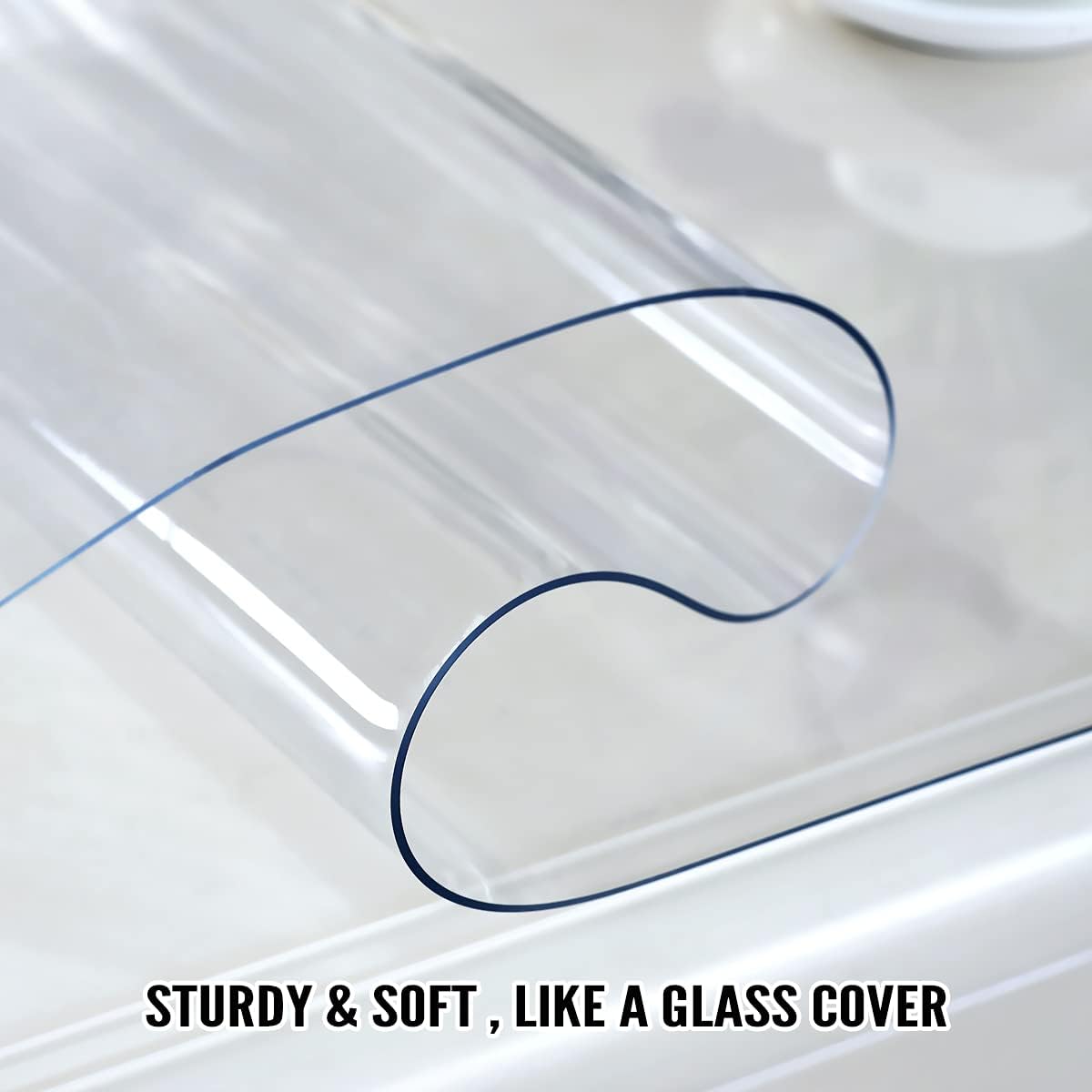 Protector mesa transparente PVC 36x80pulg