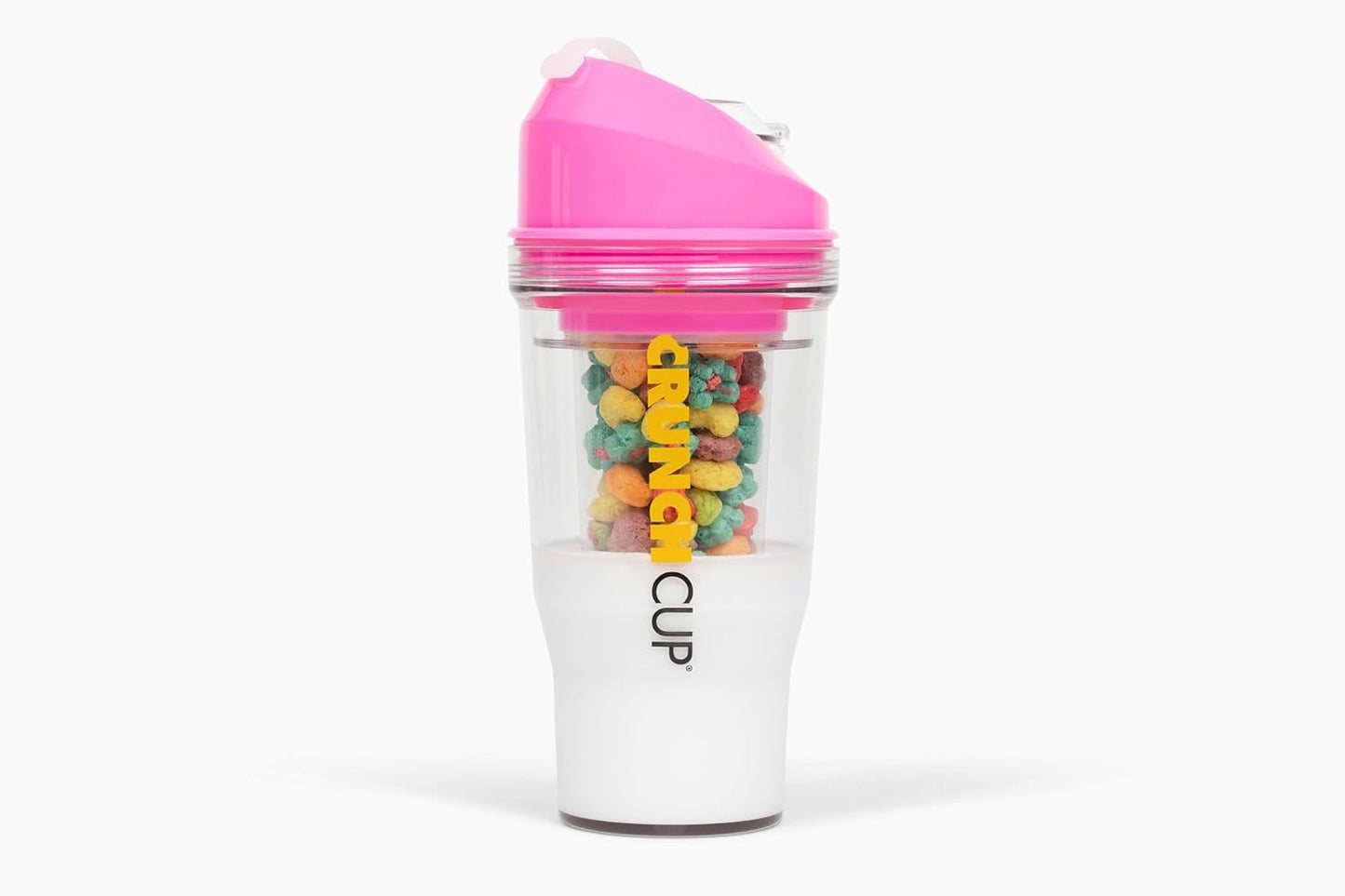 Vaso portátil de cereales con tapa CrunchCover Rosa