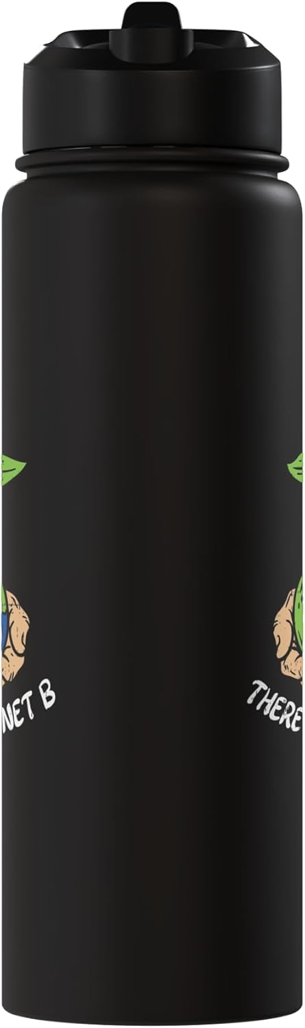 Botella de agua acero inoxidable aislada regalo planta eco Tierra
