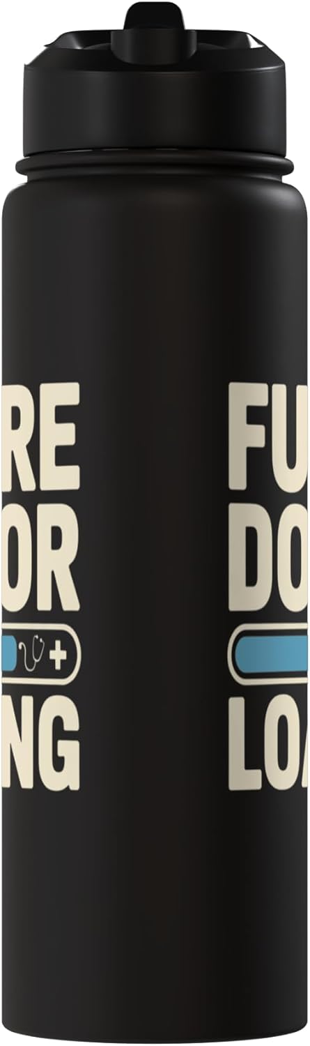 Botella de agua aislada de acero inoxidable Future Doctor