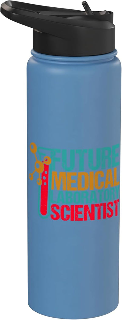 Botella de agua aislada acero inoxidable estudiante med tech