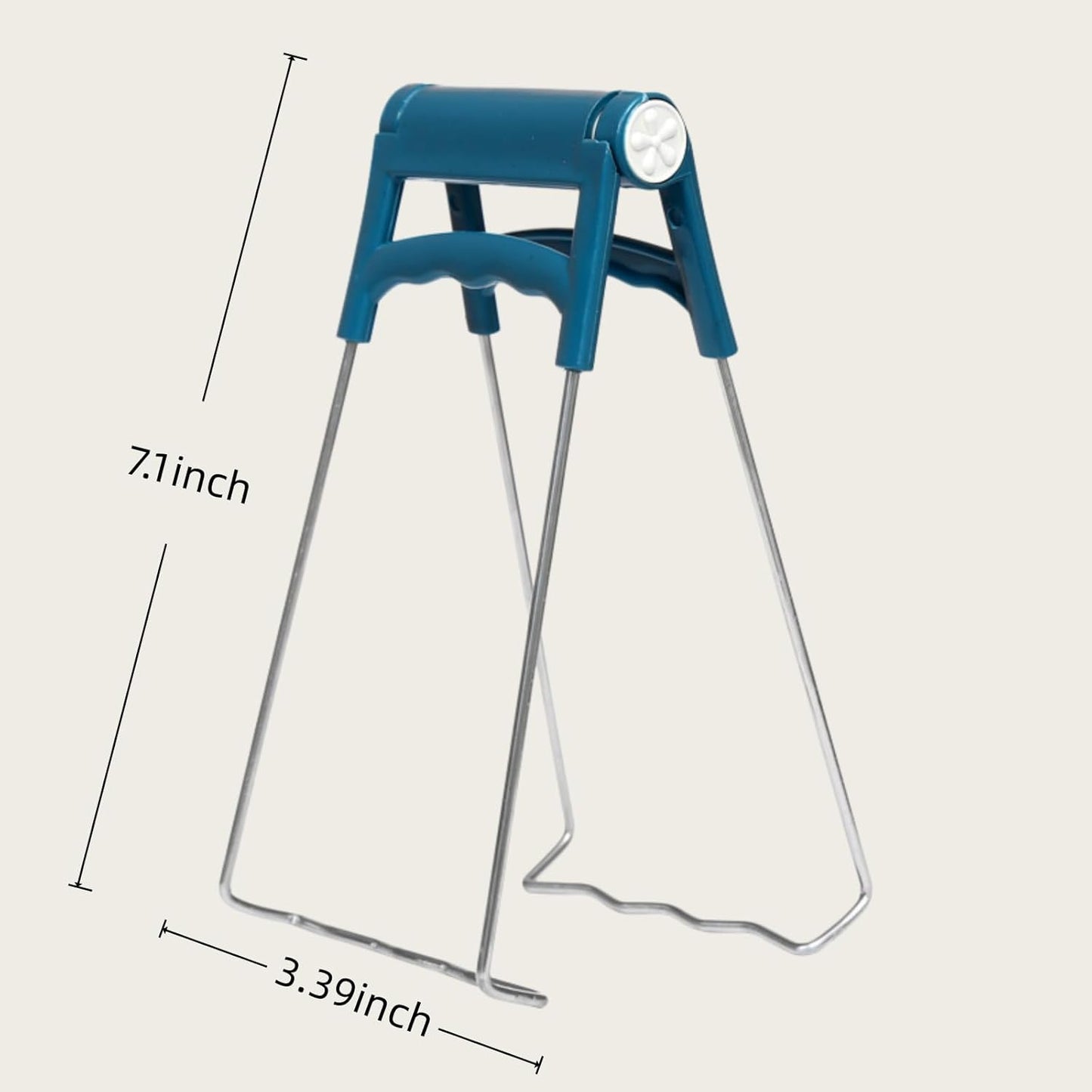 2 Pzas Pinzas Acero Inox para Platos Calientes Azul