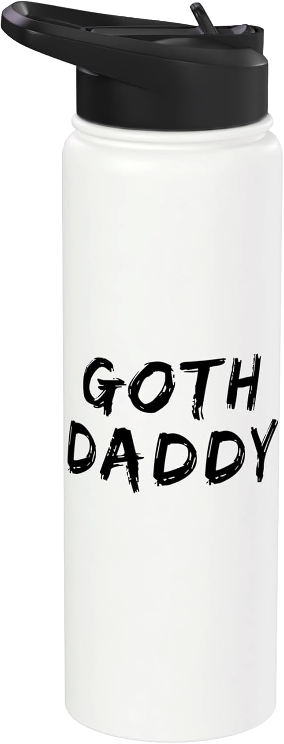 Botella agua acero inox aislada para padre goth