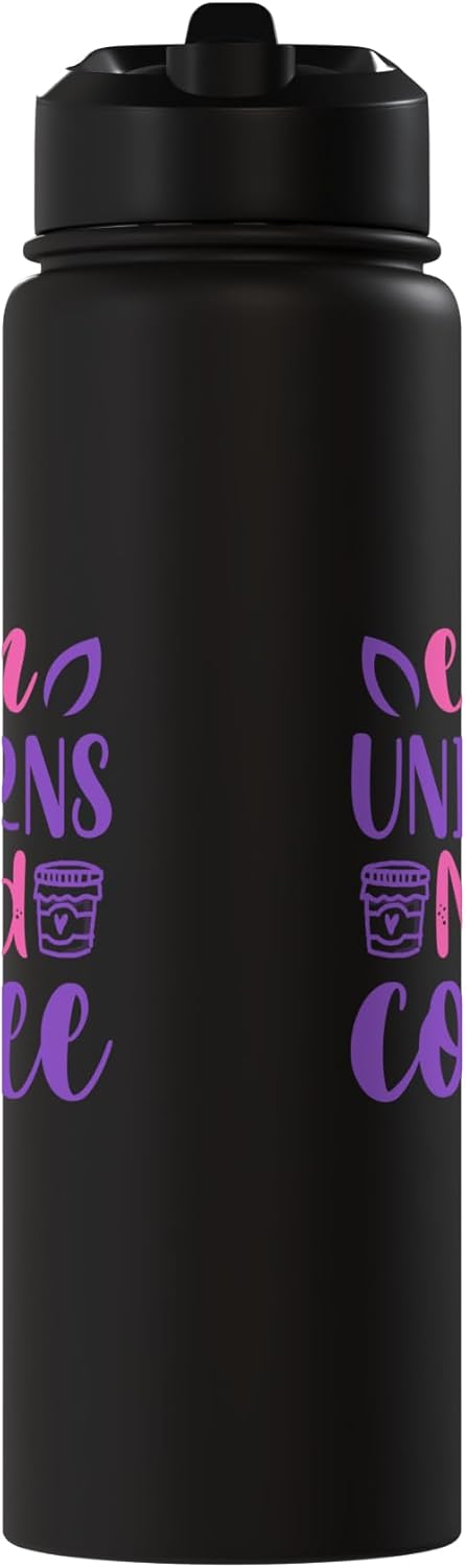 Bottella de agua aislada de acero inoxidable Even Unicorns Need Coffee