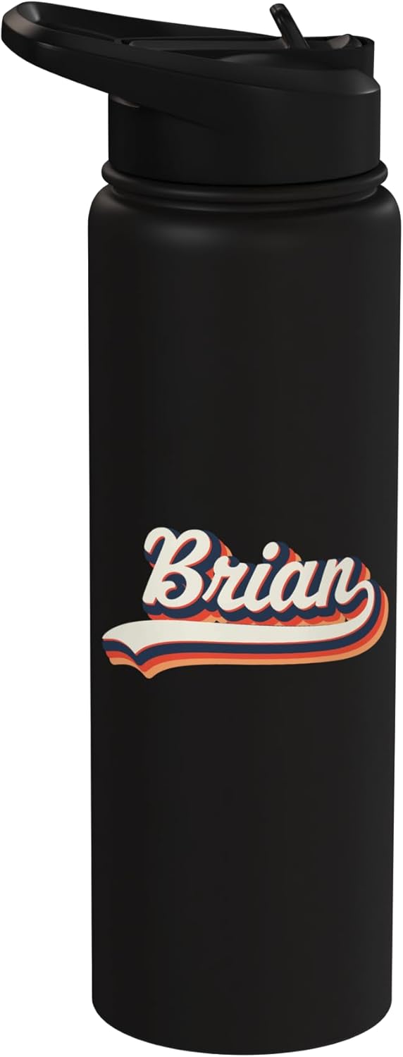 Botella agua acero inox personalizada estilo retro 70s