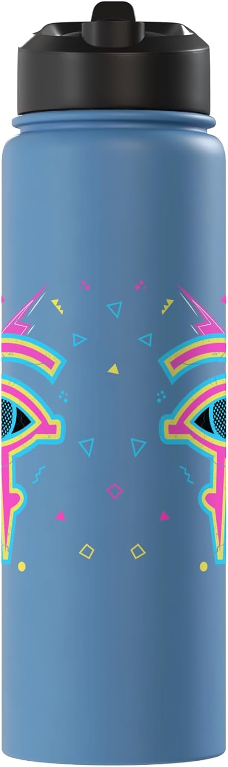 Botella de agua aislada de acero inoxidable con diseño retro de ojo egipcio