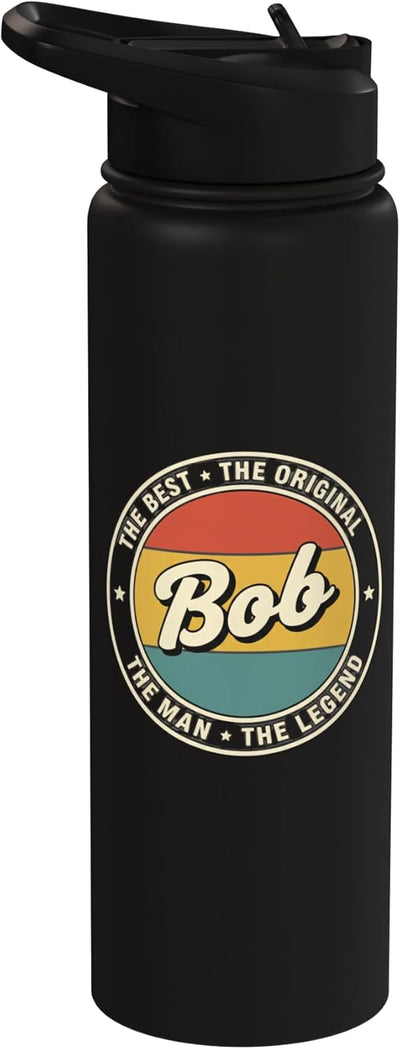 Botella agua acero inox aislada retro nombre original