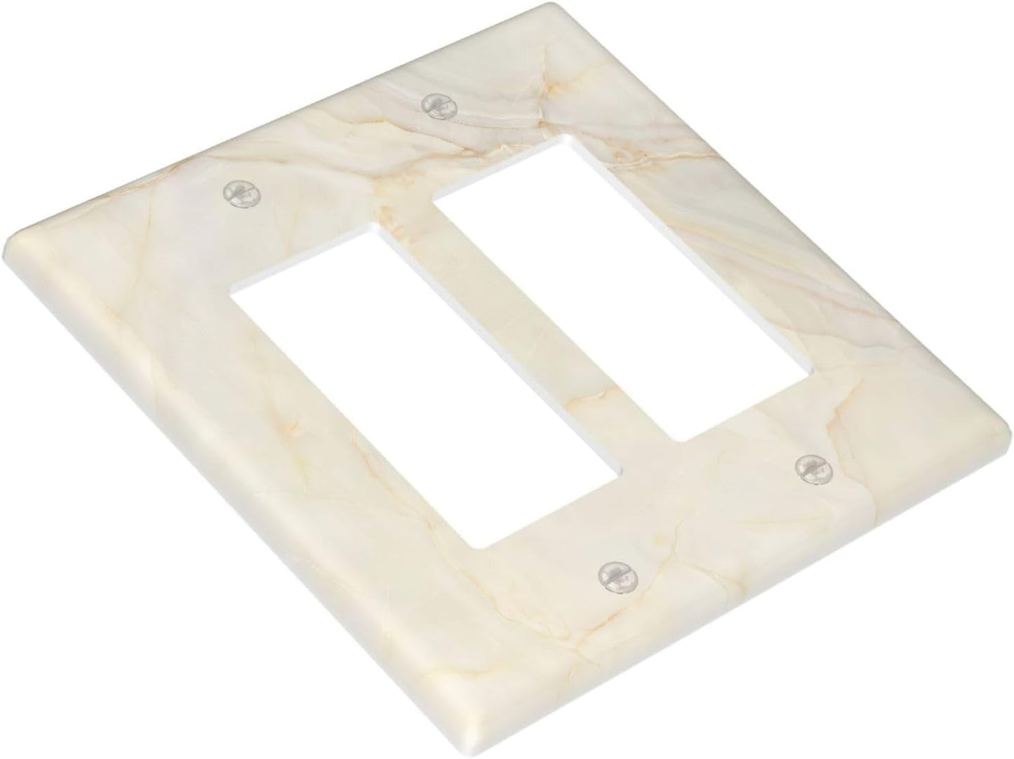 Placa pared interruptor luz doble 4.6x4.5pulg
