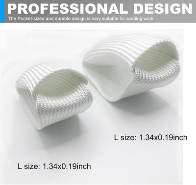 Guantes soldadura fibra vidrio blanca set 2