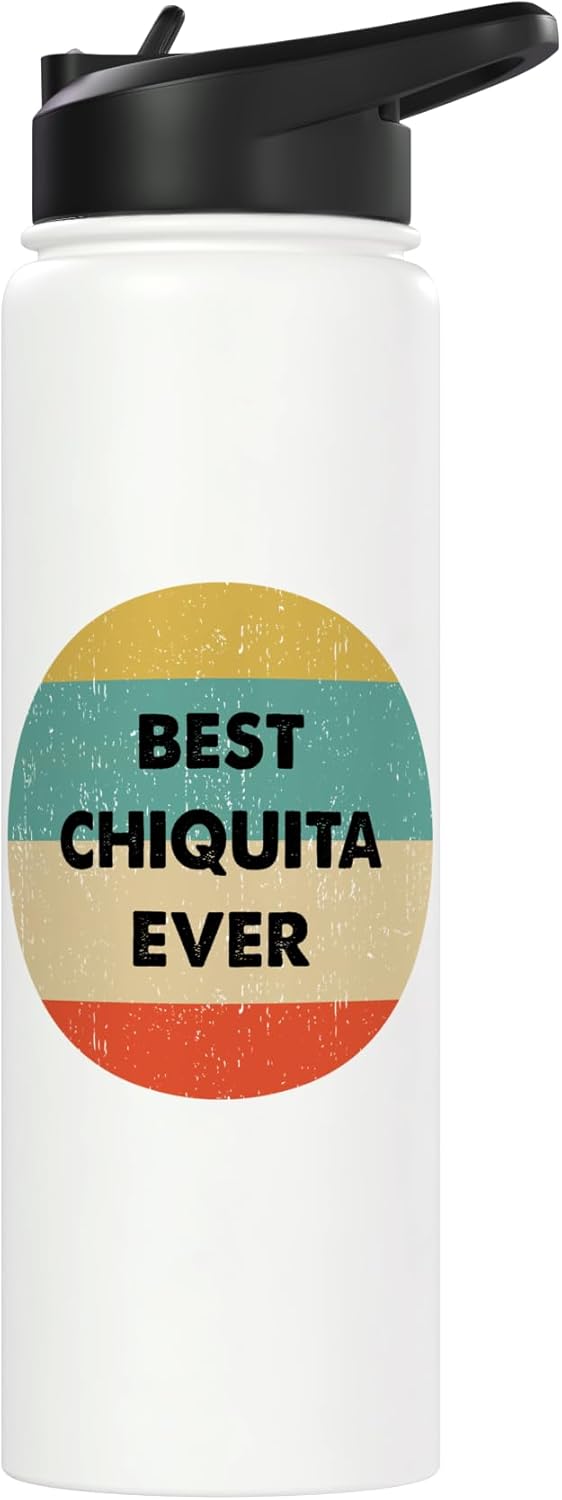 Botella agua acero inox aislada Chiquita