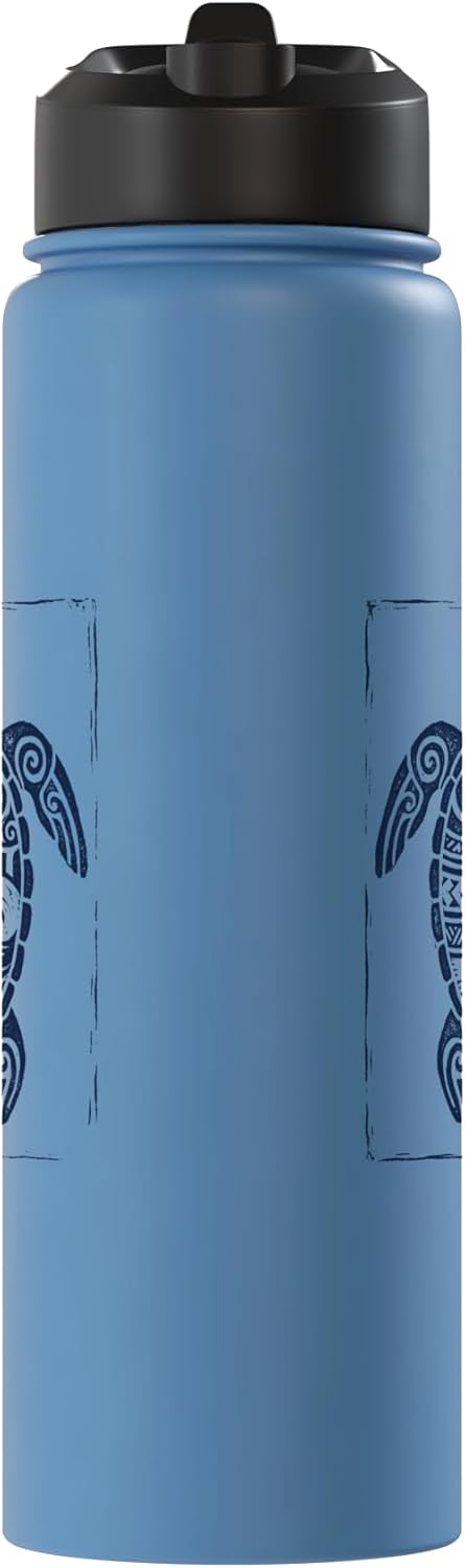 Botella agua acero inox aislada estilo tribal vintage