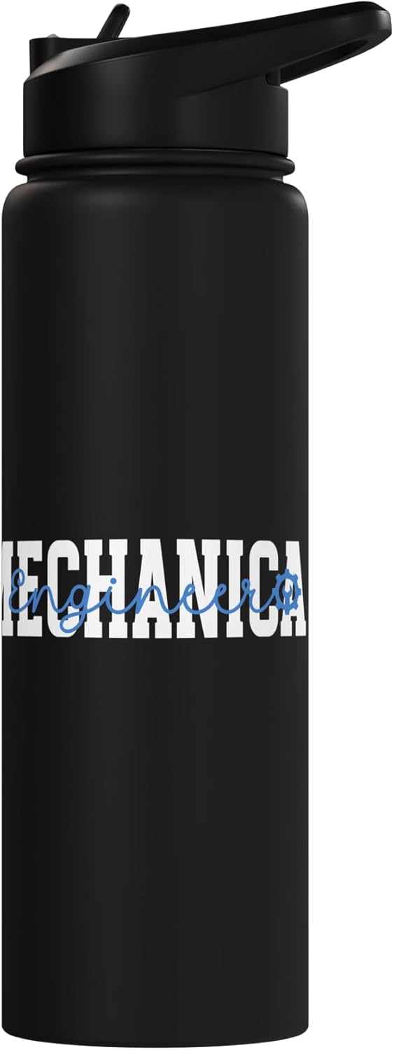 Botella agua acero inox aislada ingeniería mecánica