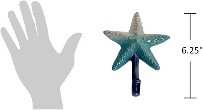 Gancho pared cerámica estrella mar para baño cocina