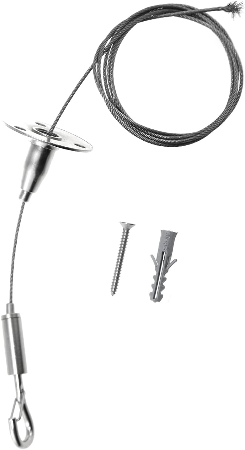 Cable suspensión ajustable 1m con gancho 2 Uds