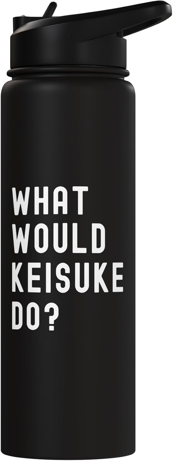 Bottella de agua aislada acero inoxidable What Would Keisuke Do