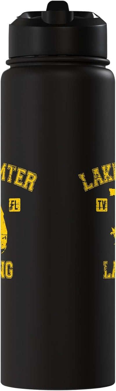 Botella agua acero inox aislada diseño desgastado Lake Sumter