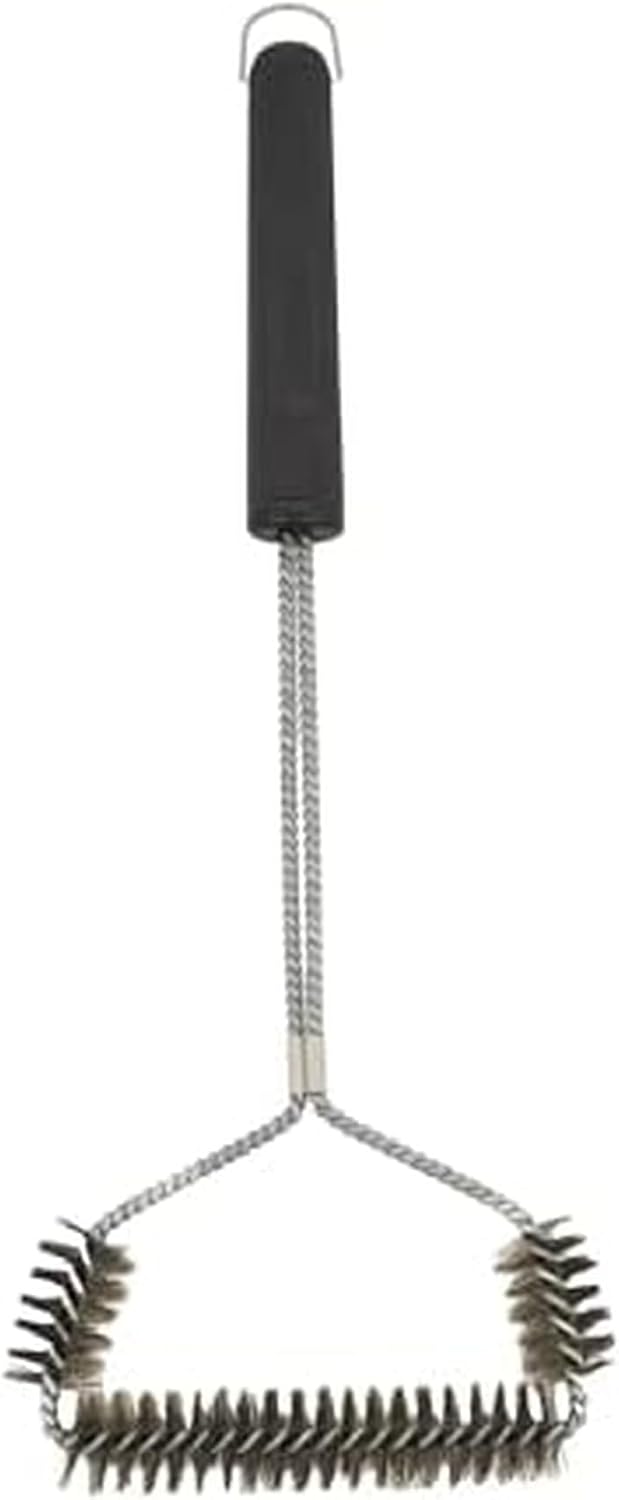 Cepillo parrilla acero inox con anillo almacenamiento