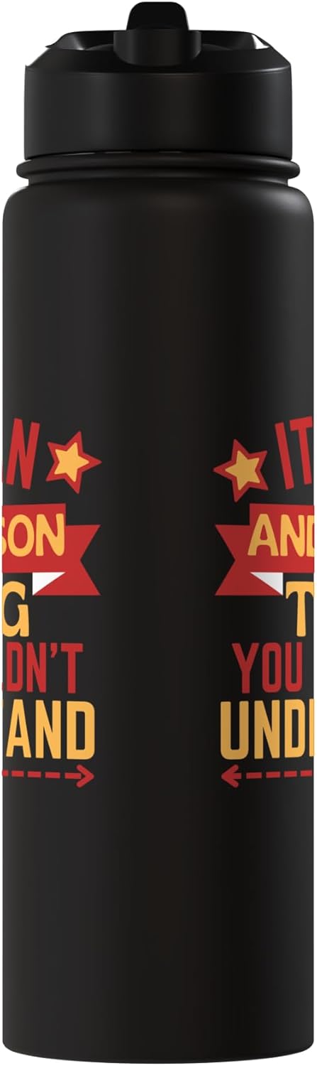 Botella agua acero inox aislada para Anderson