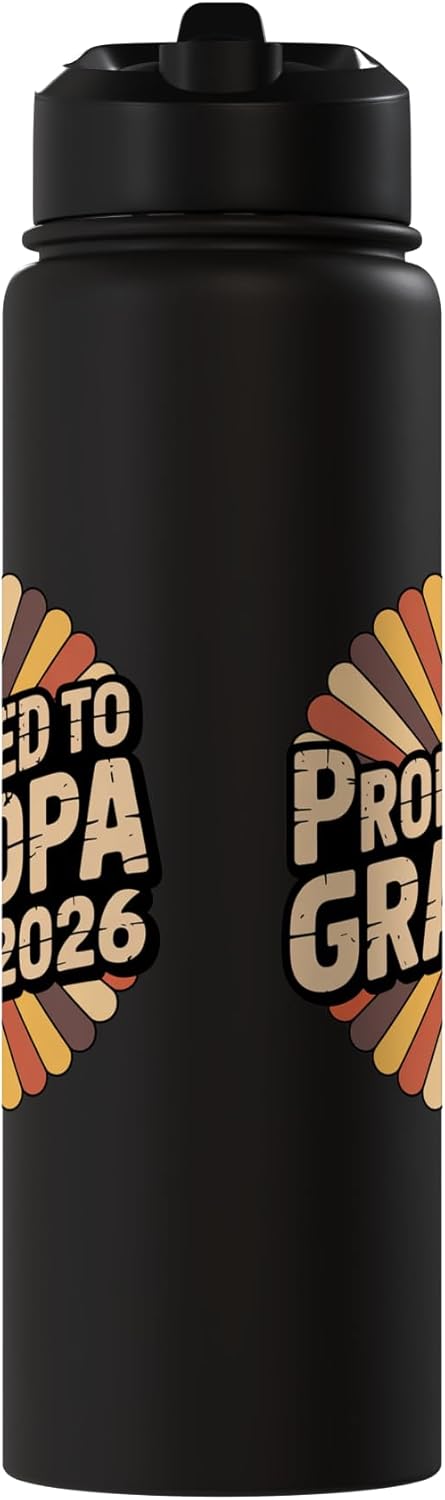 Botella de agua vintage retro sin BPA acero inoxidable
