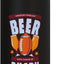 Botella de agua acero inoxidable aislada con chance de rugby