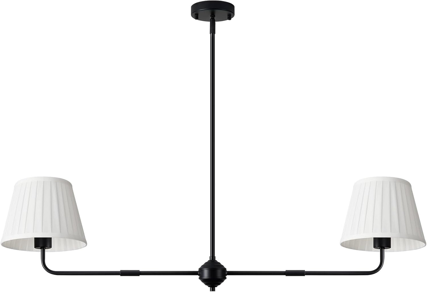 Candelabro lineal negro 43.3pulg pantalla tela blanca comedor
