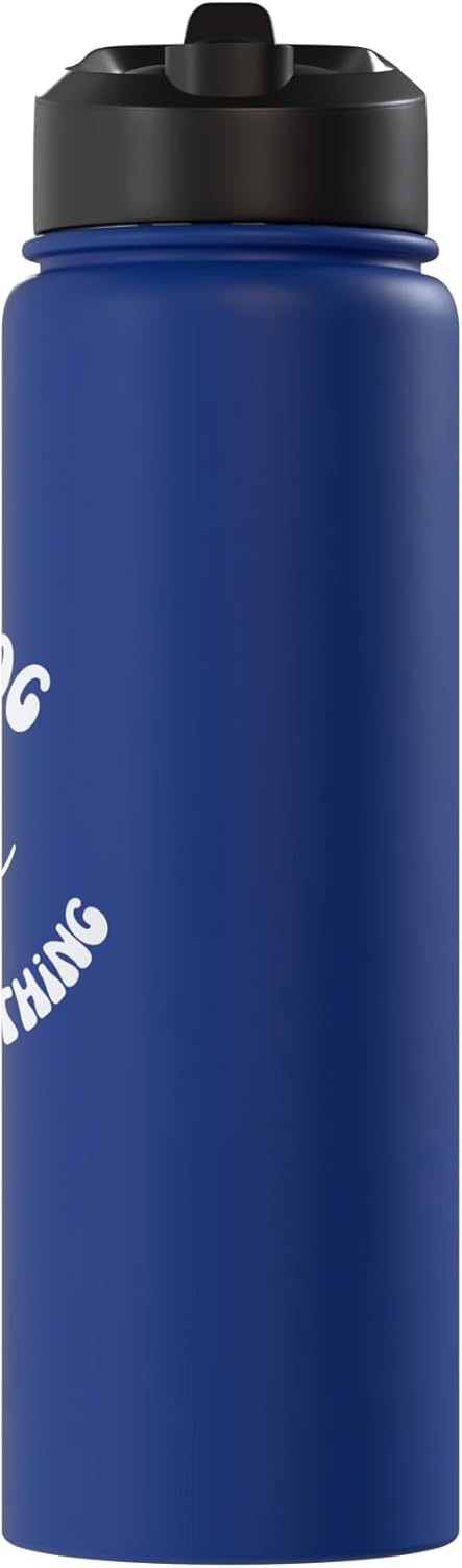 Botella agua acero inox aislada con olor de perro