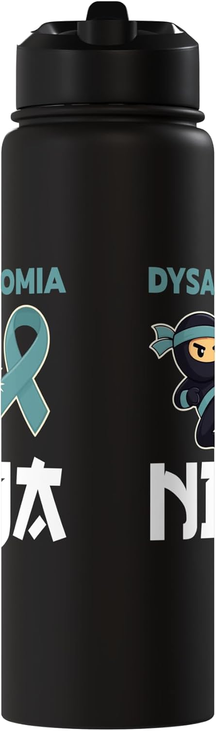 Botella de agua acero inoxidable aislada Dysautonomia Warrior