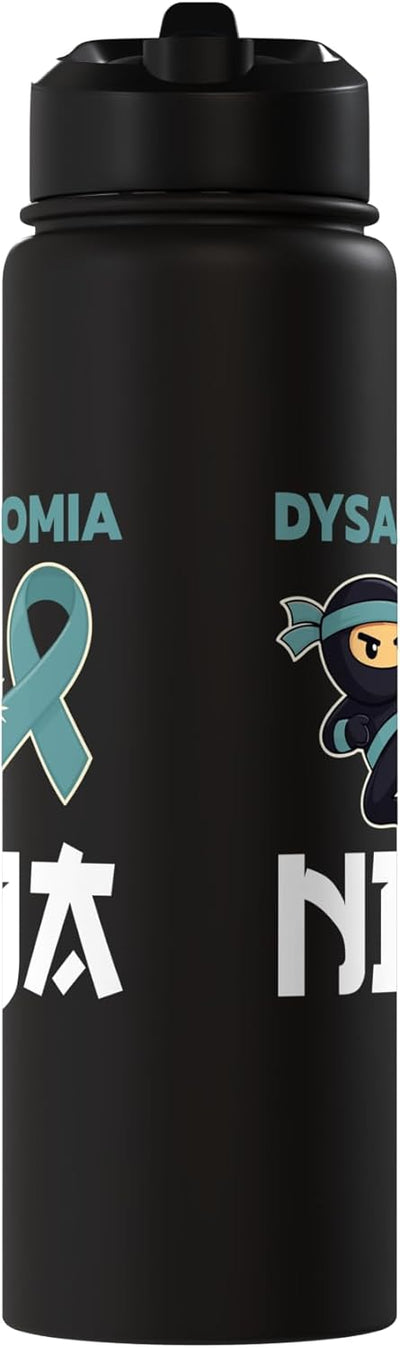 Botella de agua acero inoxidable aislada Dysautonomia Warrior