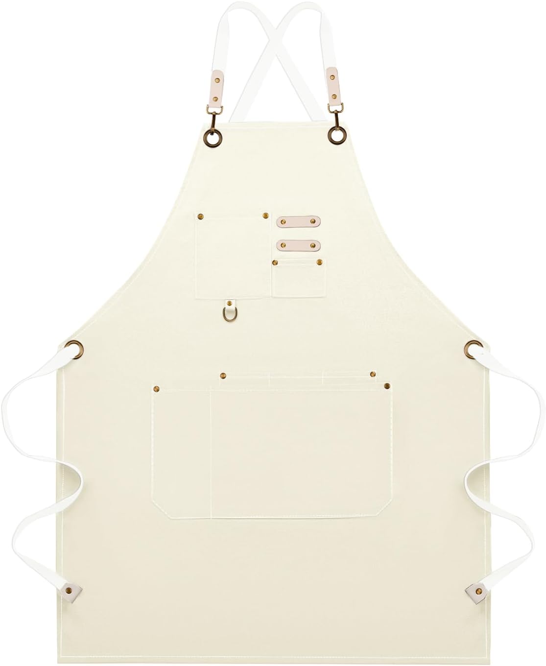 Delantal Chef Ajustable con Bolsillos Grandes y Tiras Traseras