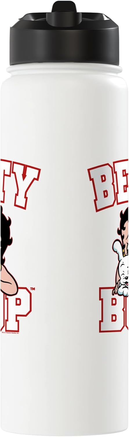 Fuente Betty Boop con botella de agua aislada de acero inoxidable
