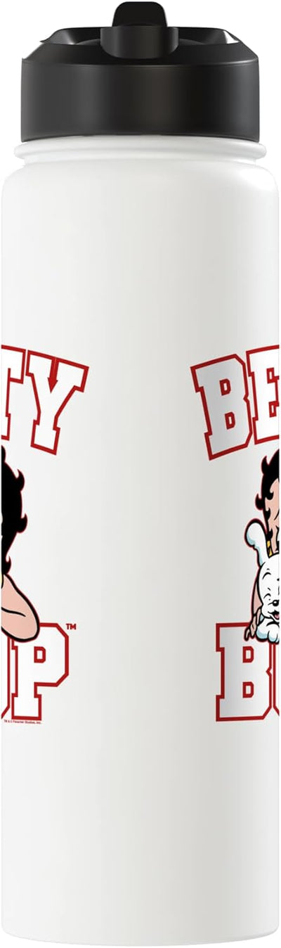 Fuente Betty Boop con botella de agua aislada de acero inoxidable