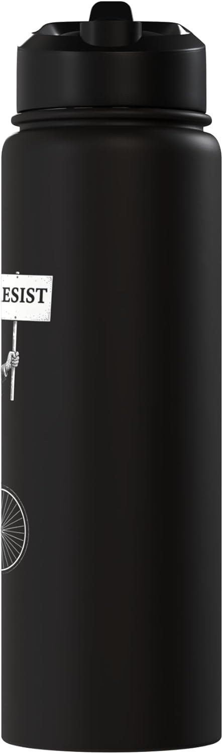 Botella agua acero inox aislada estilo retro
