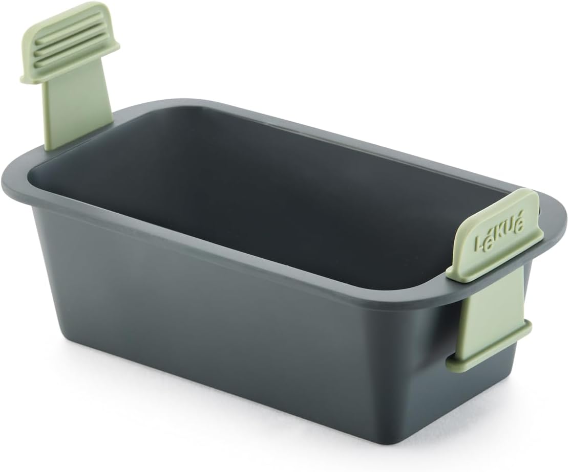 Cesta rectangular freidora aire silicona platino con asas