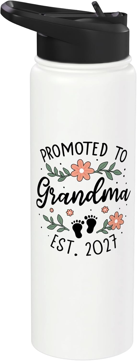 Botella agua acero inox aislada 1er abuelita