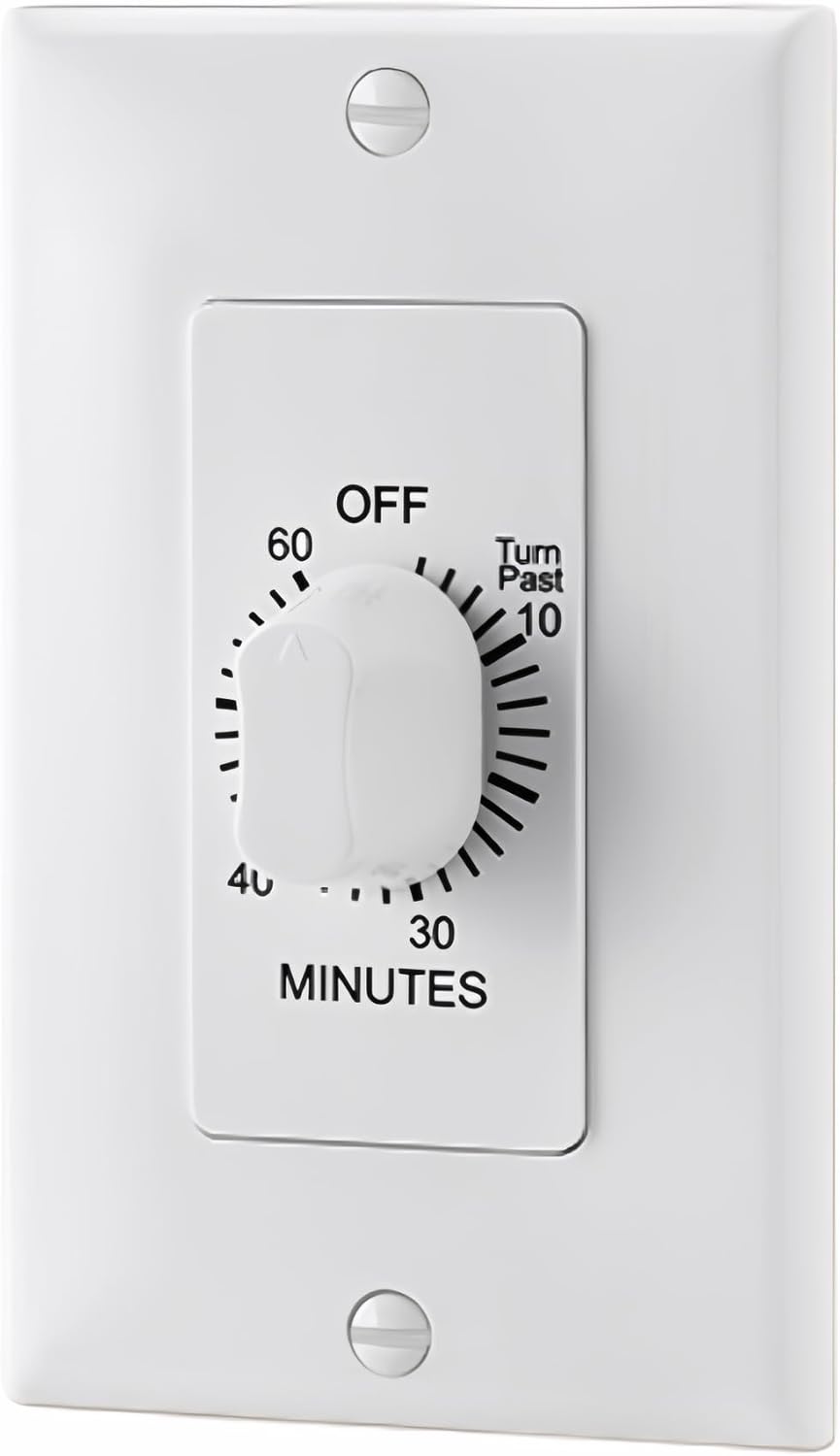 Interruptor temporizador pared interior para baño 60min ETL
