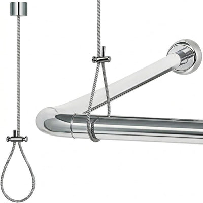 Soporte barra ducha techo acero antiflacidez ajustable