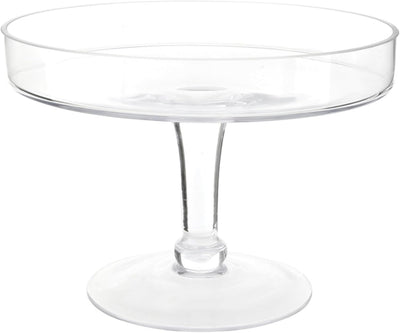 Soporte postre pedestal cristal perilla dorada 11.5x7.75pulg