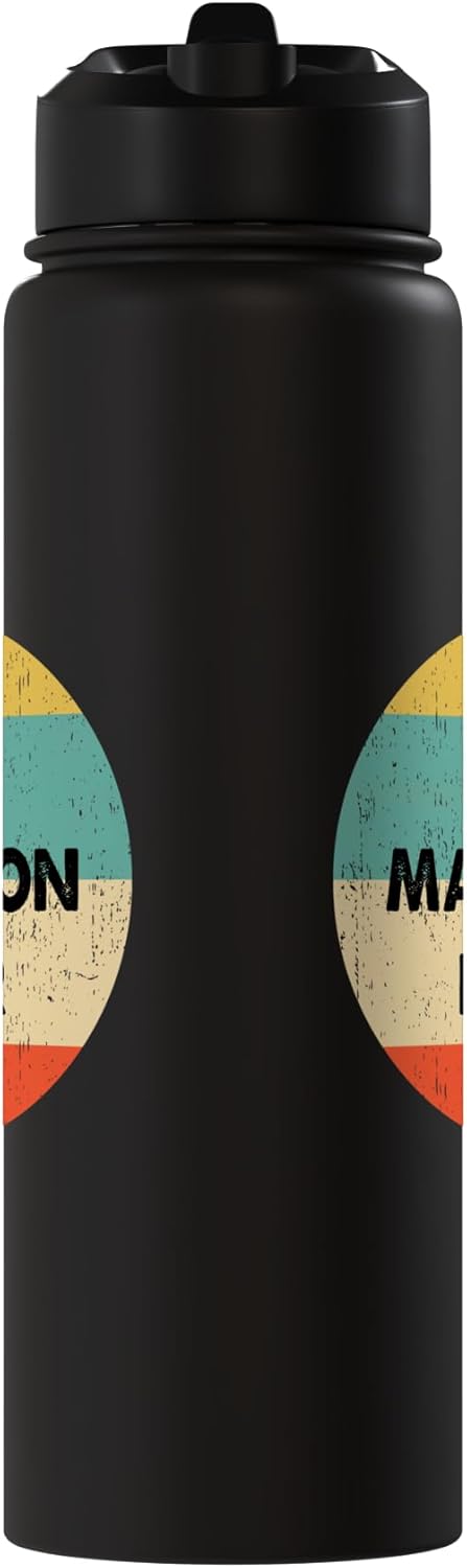 Botella de agua acero inoxidable Mattson Name aislada