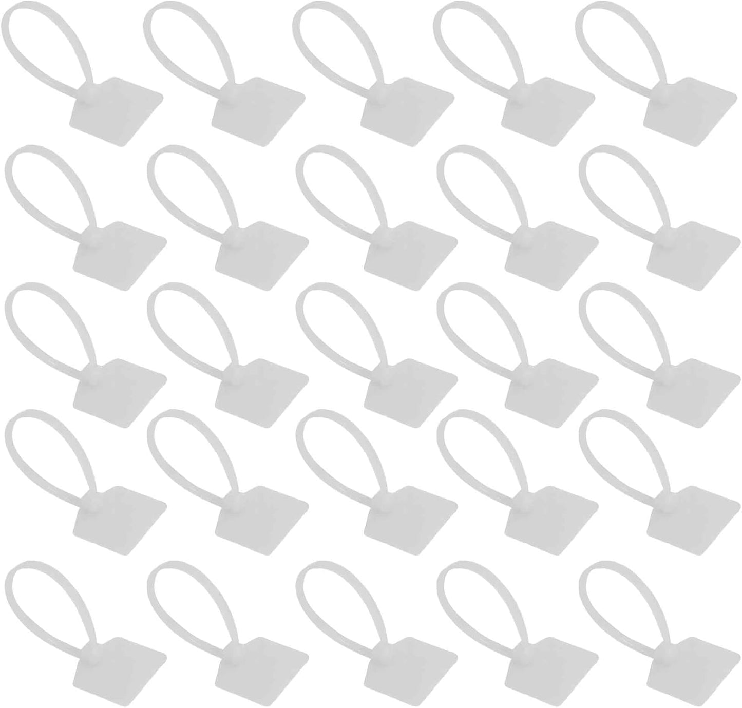 100 Bridas Blancas Correas Plástico para Cables
