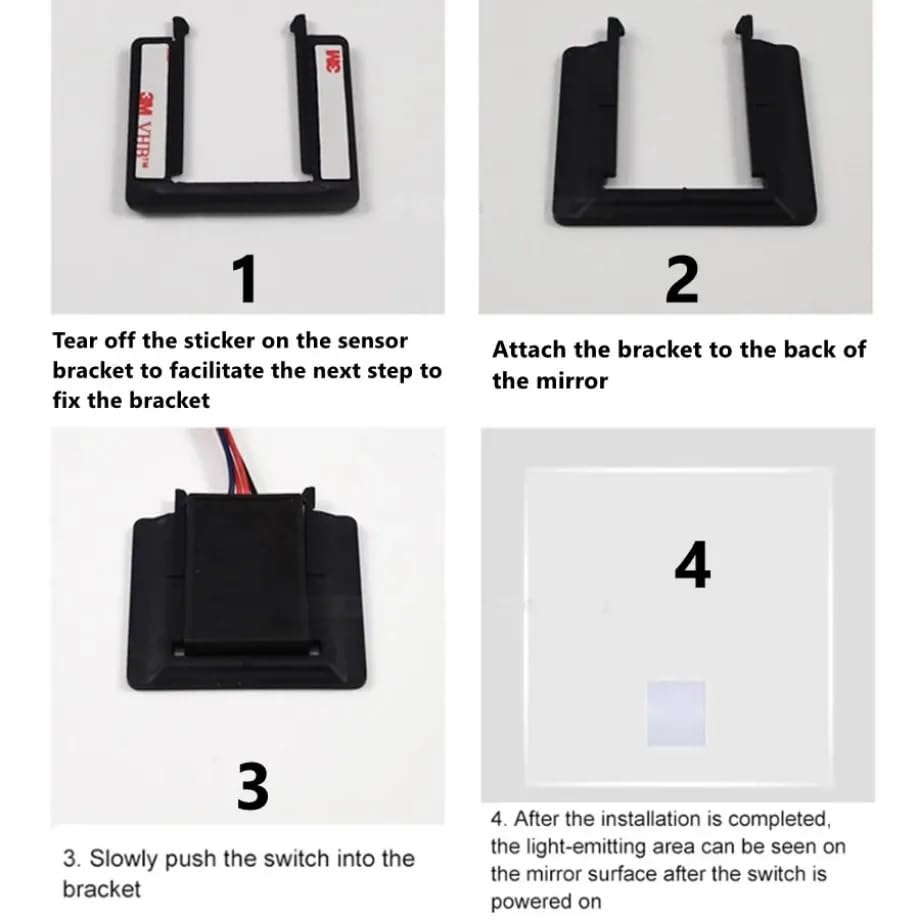 Interruptor táctil LED para espejo de maquillaje