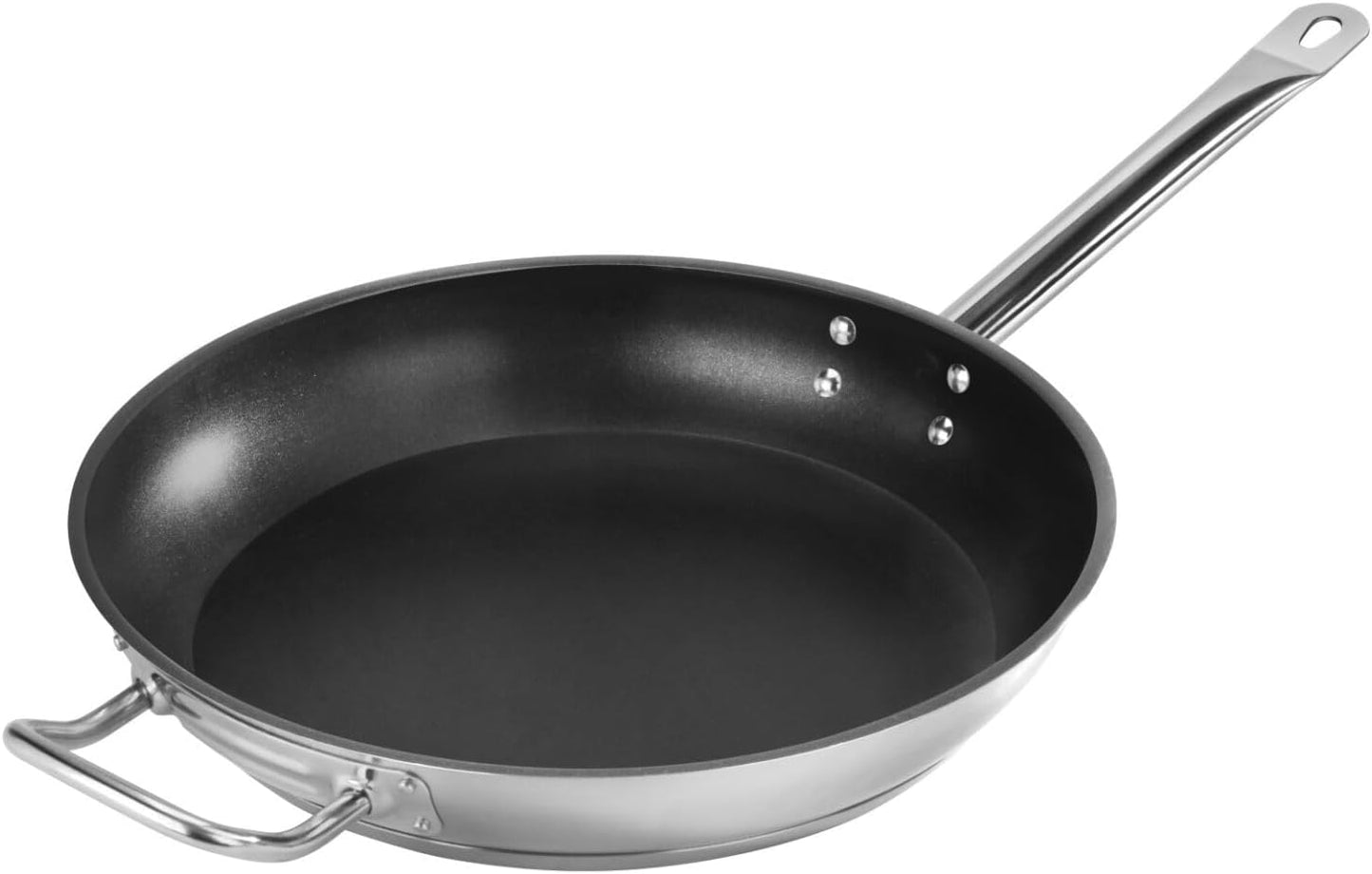 Sartén Antiadherente Acero Inox 12.5pulg Profundidad 2pulg
