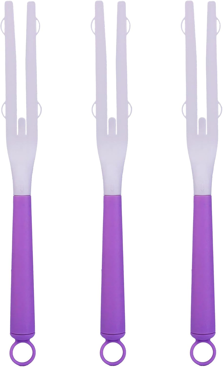 3 Pzas Mango Plumero Repuesto Plástico Extendible Morado