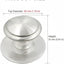 10 Manijas Adhesivas Acero Inox Redondas Plateadas